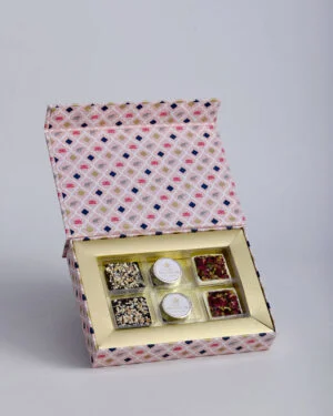 Small Nut Chocolate Gift Box Featuring Indus Rose - Image 2