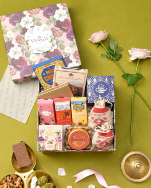 Anniversary Chocolate Gift Box featuring Floral Hamper